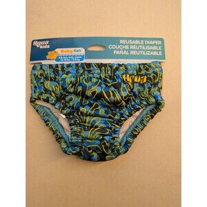 Aqua Kids Reusable Swim Diaper Size 3-6months Baby Fish